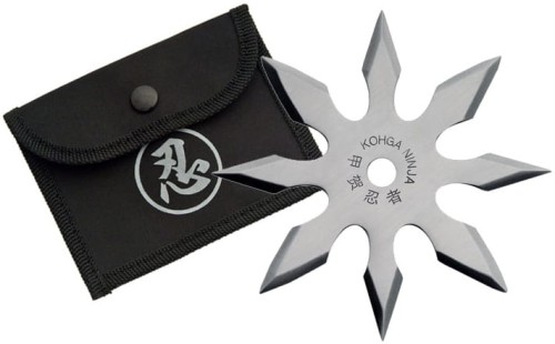 Nóż rzutka shuriken 8R silver etui oryginał 