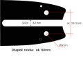 Prowadnica do piły spalinowej 2x łańcuch 3/8 16" 44cm 55zp otwarta