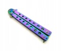 Nóż motylkowy treningowy motylek balisong rainbow