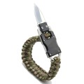 Bransoletka paracord nóż outdoor survival JL108