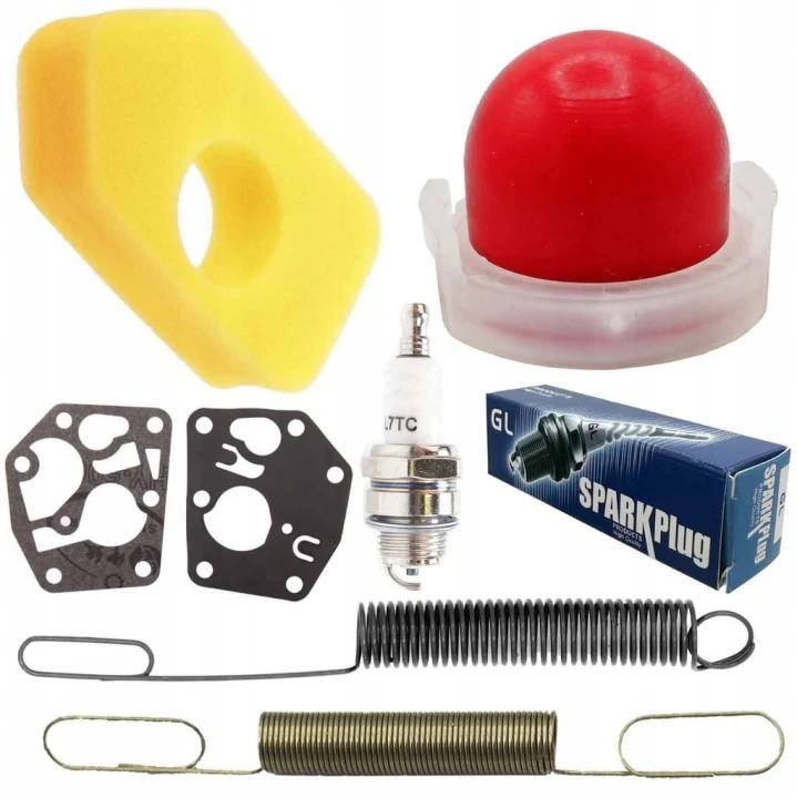 ZESTAW NAPRAWCZY DO SILNIKA BRIGGS STRATTON - B&amp;S 2XSPRĘŻYNA POMPKA USZCZELKI ŚWIECA FILTR GĄBKOWY.jpeg