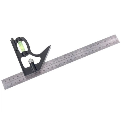 Kątownik stolarski wielofunkcyjna linijka stolarska poziomica z rysikiem 30cm