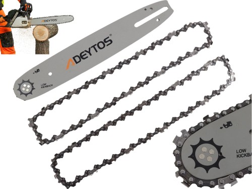 Prowadnica do piły 2X łańcuch 12" 3/8 do gałęziówki zamknięta 34cm 45ZP 22ZT