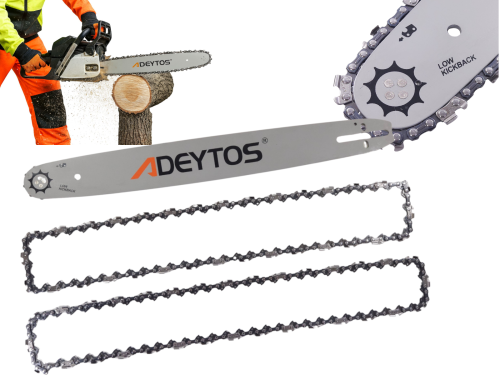 Prowadnica do piły spalinowej 18” 3/8” 1,3 mm, 64T 32 + 2 łańcuchy tnące 