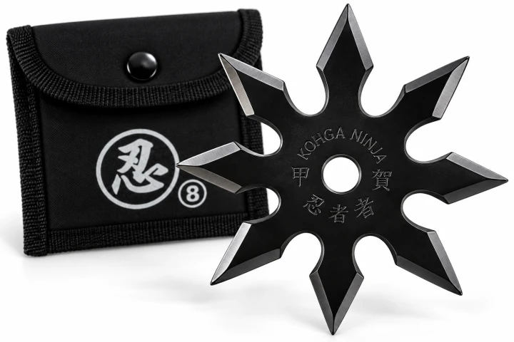 RZUTKA SHURIKEN 8 RAMION DO RZUCANIA CZARNA ORYGINAŁ.png