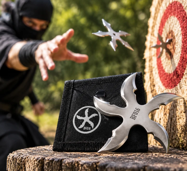 SHURIKEN METALOWY 5 RAMIENNY GWIAZDA NINJA 100mm 50g BF016 Z ETUI  3.png
