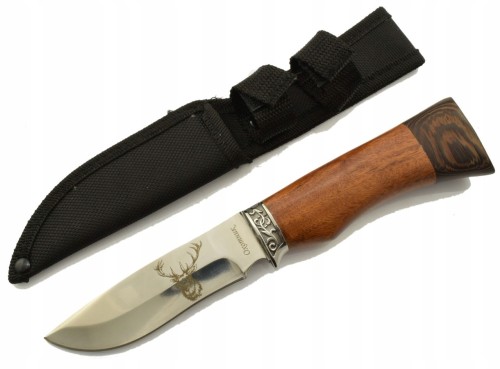 NÓŻ MYŚLIWSKI FINKA DROP POINT DREWNO 234mm NM224